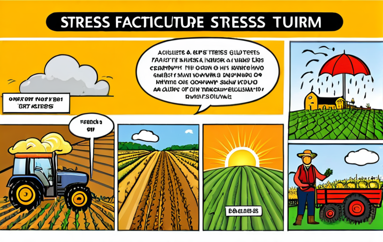 **Image Prompt: Stress Factors in Agriculture Tourism**
- Create an illustration depicting a variety of stress factors faced by an agricultural tourism guide. Include elements like unpredictable weather, difficult guests, and overwhelming planning, all represented in a visually engaging way.